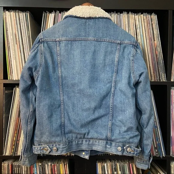 ❄️ Topman / ASOS Winter Sherpa Style Lined Denim / Jean Jacket ❄️ - Picture 13 of 16